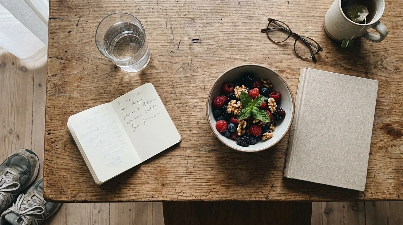 Everyday lifestyle items representing multiple factors that can influence overall wellness